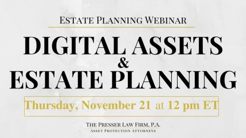 Estate Planning Webinar: Digital Assets & Estate Planning announcement
